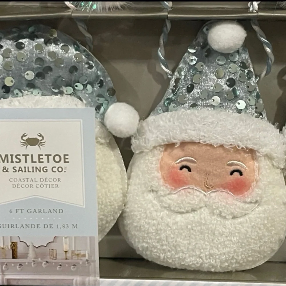 Mistletoe & Sailing Co Christmas Santa Garland - Blue Santa Garland